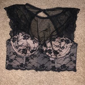 Victoria secret corset lace up to neck bra